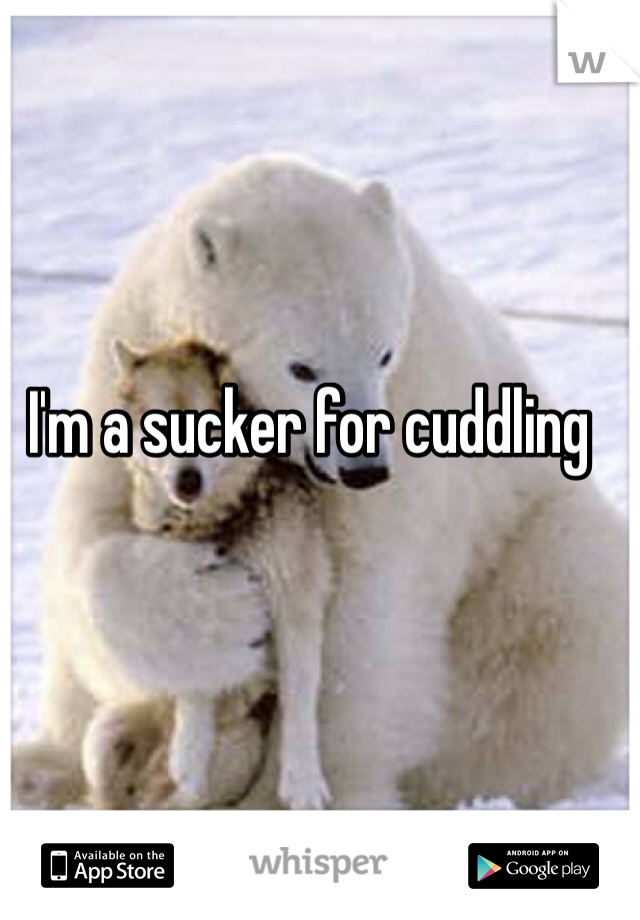 I'm a sucker for cuddling