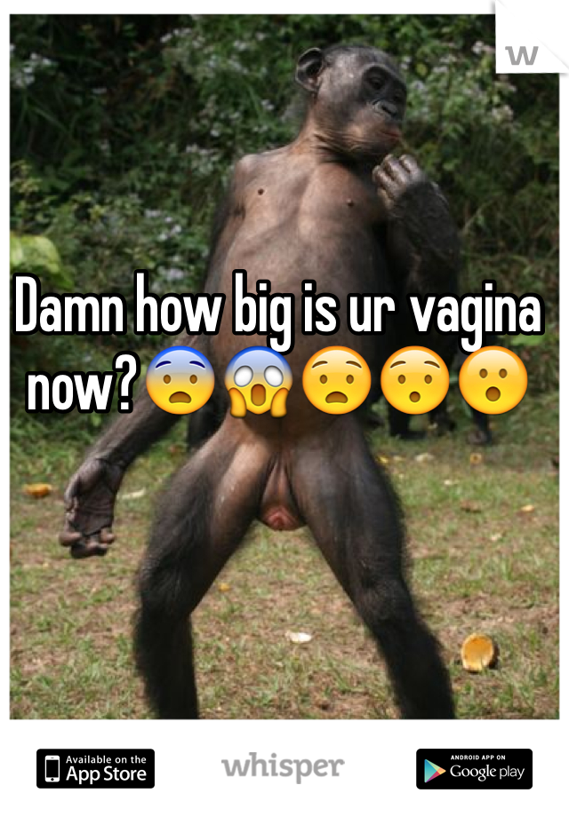 Damn how big is ur vagina now?😨😱😧😯😮