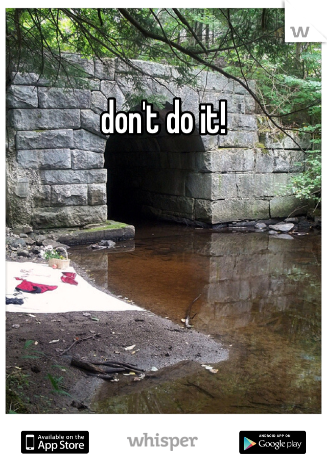 don't do it! 