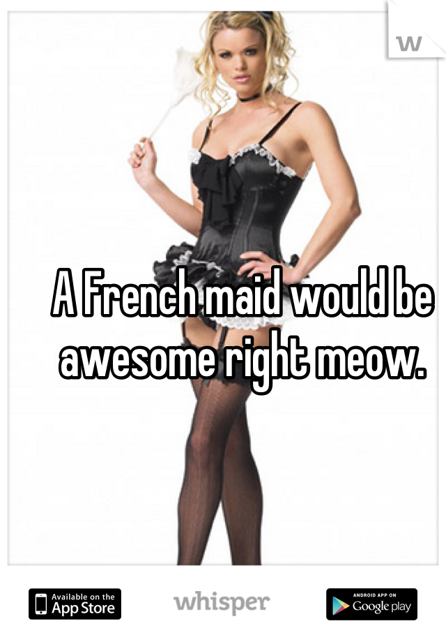 A French maid would be awesome right meow.