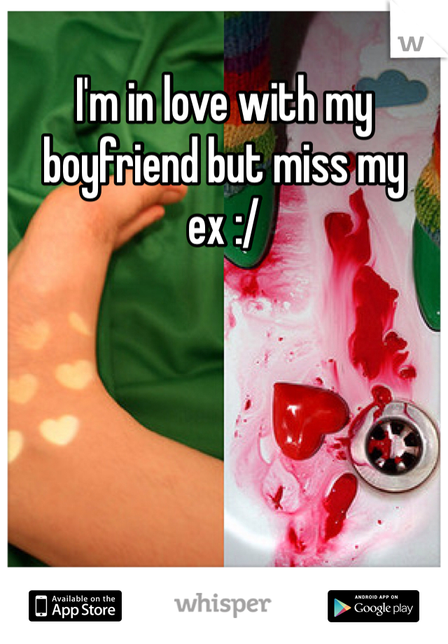 I'm in love with my boyfriend but miss my ex :/