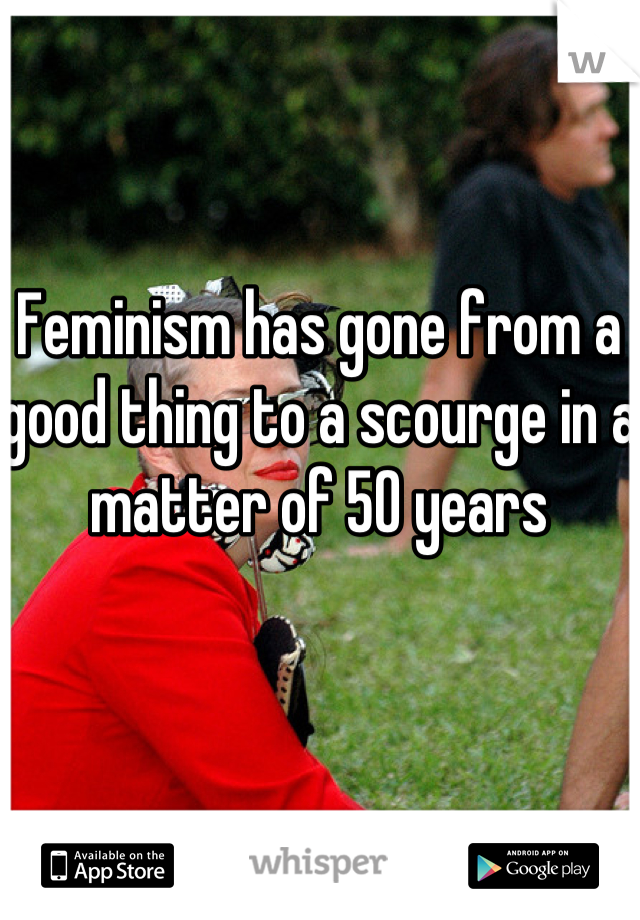 Feminism has gone from a good thing to a scourge in a matter of 50 years
