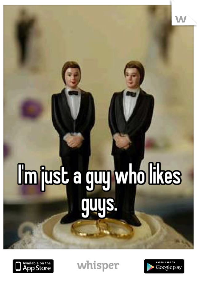 I'm just a guy who likes guys.