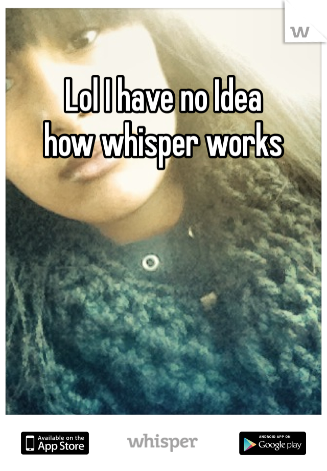 Lol I have no Idea 
how whisper works