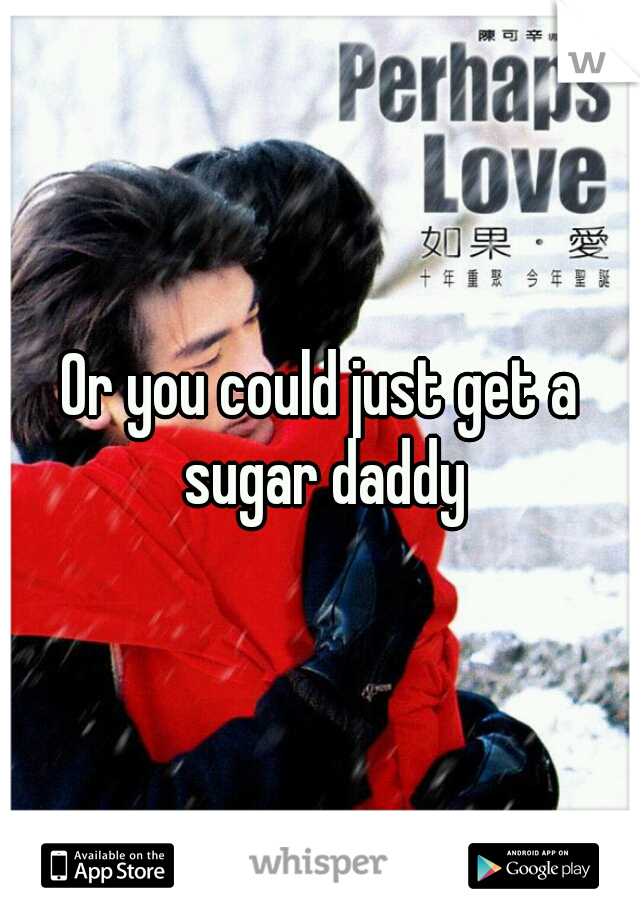 Or you could just get a sugar daddy