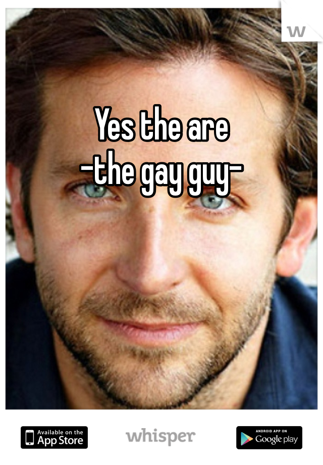 Yes the are 
-the gay guy-