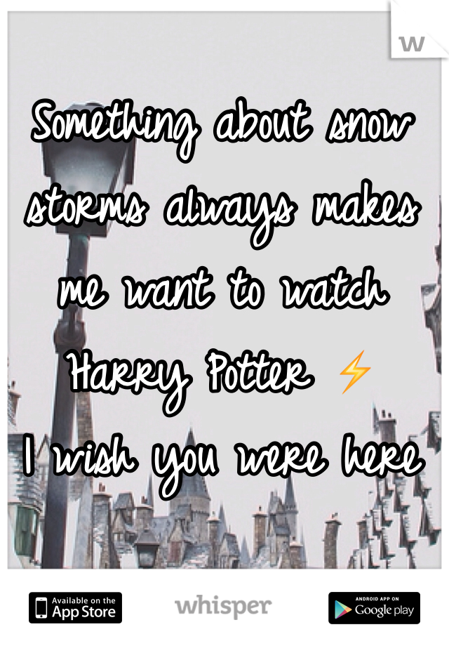 Something about snow storms always makes me want to watch Harry Potter ⚡️
I wish you were here