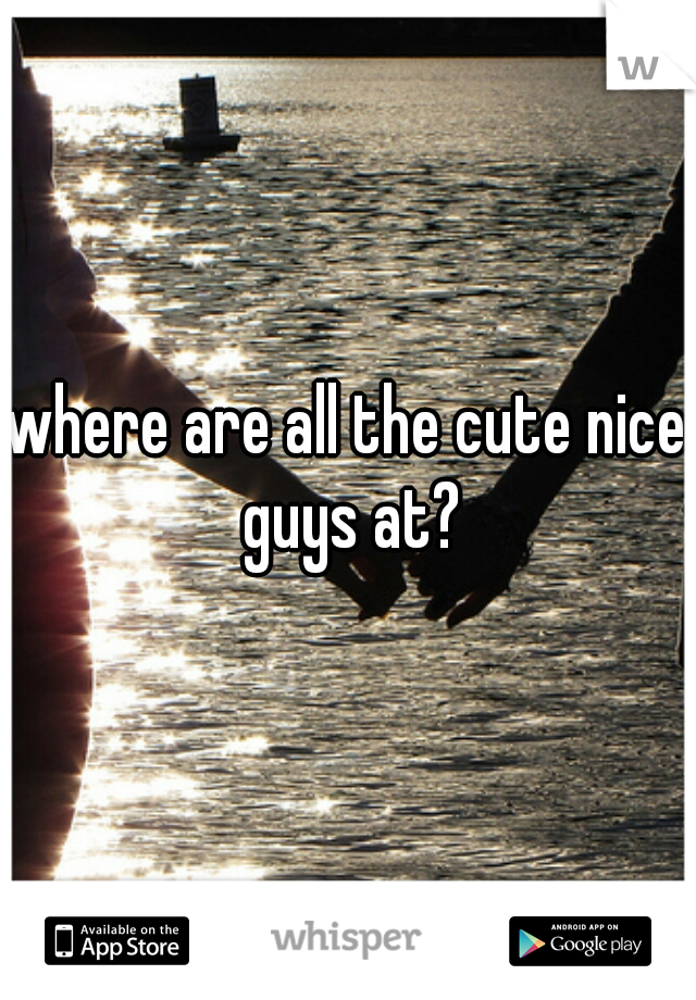 where are all the cute nice guys at?