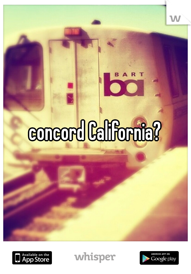 concord California?
