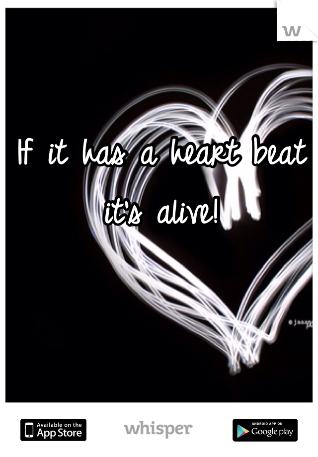 If it has a heart beat it's alive! 