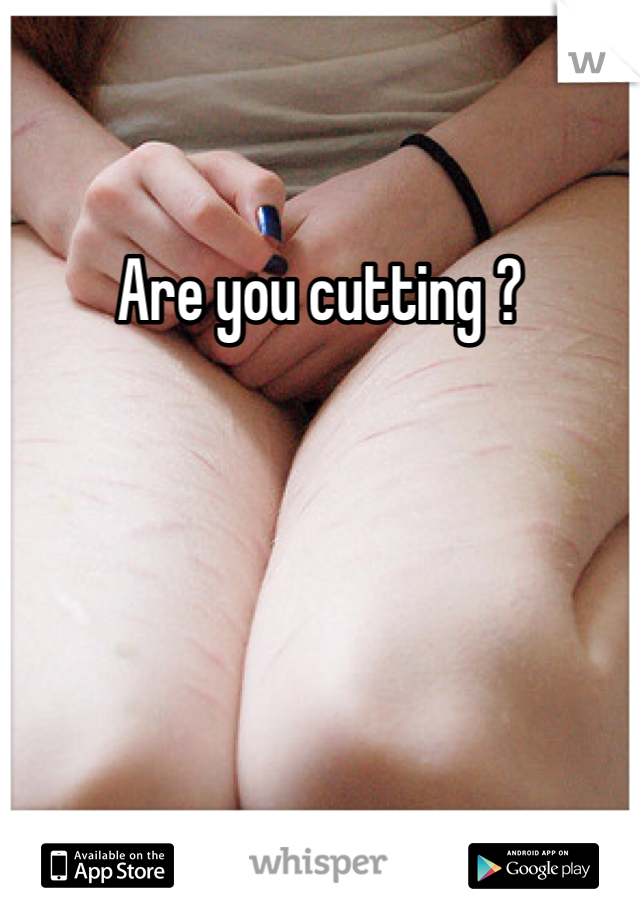 Are you cutting ? 