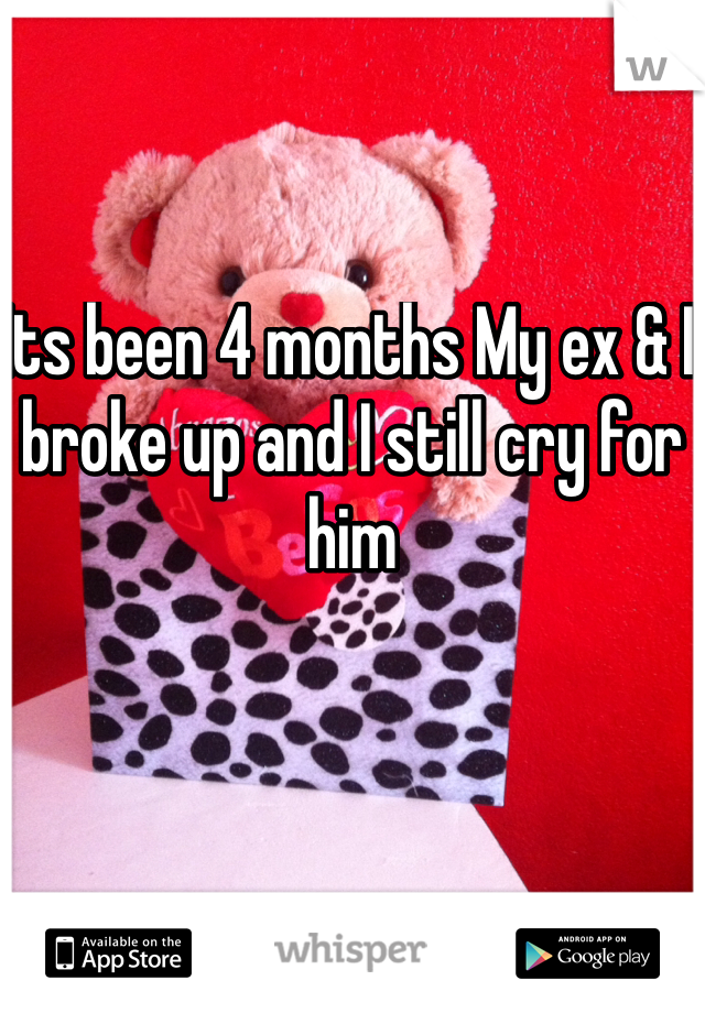 Its been 4 months My ex & I broke up and I still cry for him 