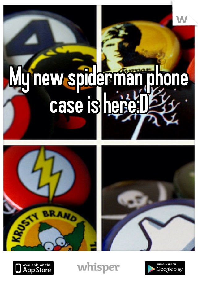 My new spiderman phone case is here:D