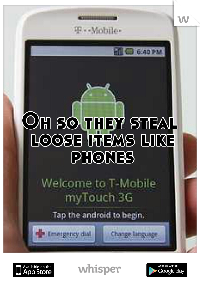 Oh so they steal loose items like phones