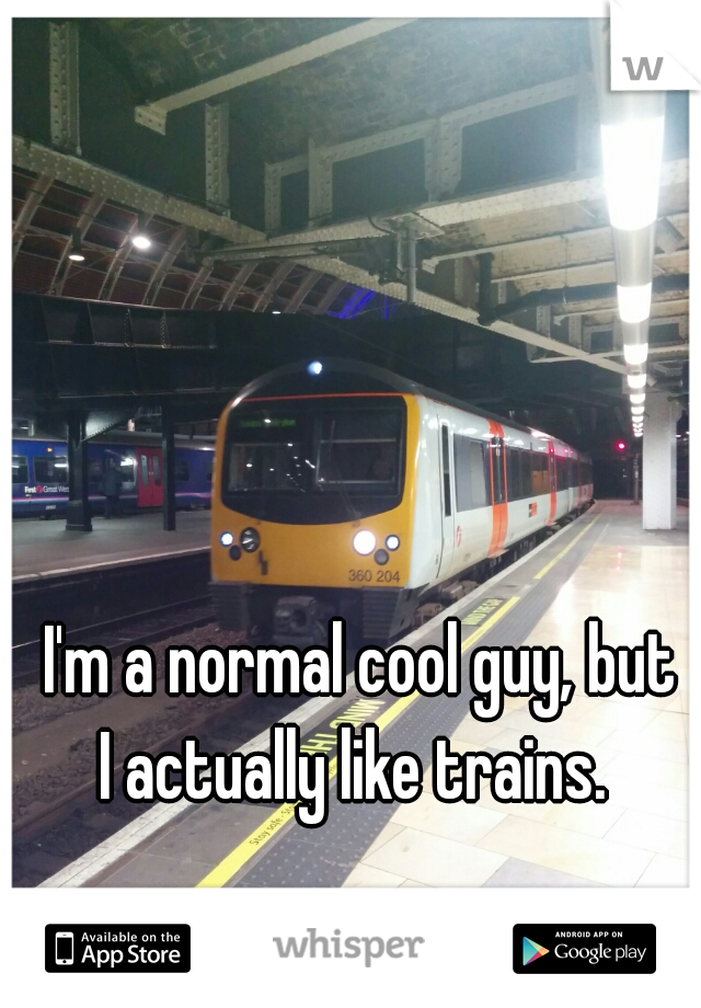 I'm a normal cool guy, but
I actually like trains. 