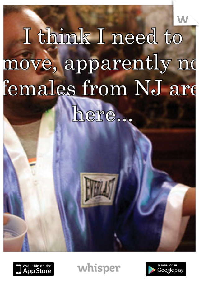 I think I need to move, apparently no females from NJ are here... 