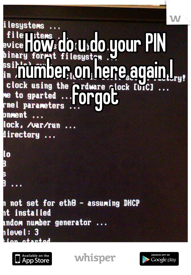 How do u do your PIN number on here again I forgot 