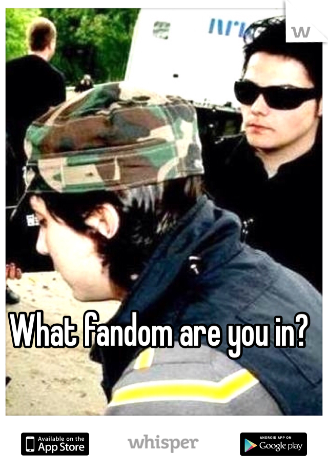 What fandom are you in? 