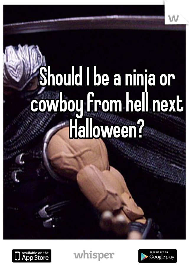 Should I be a ninja or cowboy from hell next Halloween?