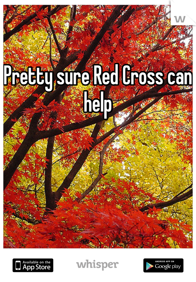 Pretty sure Red Cross can help