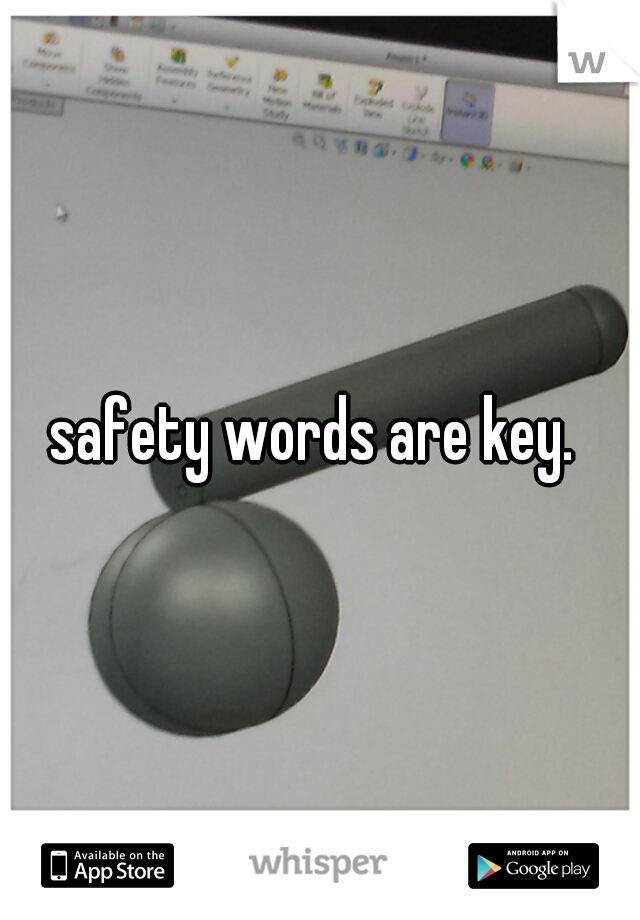 safety words are key. 