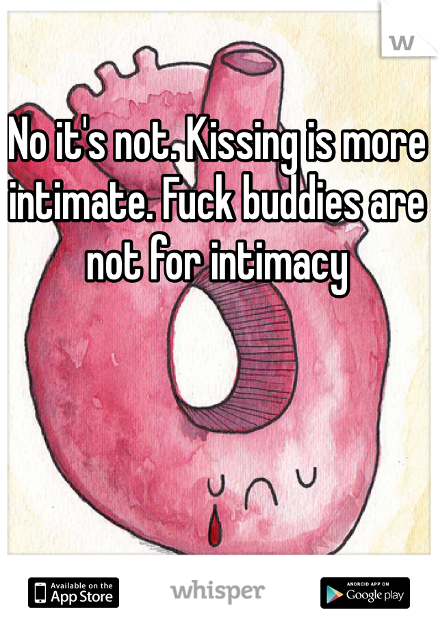 No it's not. Kissing is more intimate. Fuck buddies are not for intimacy 