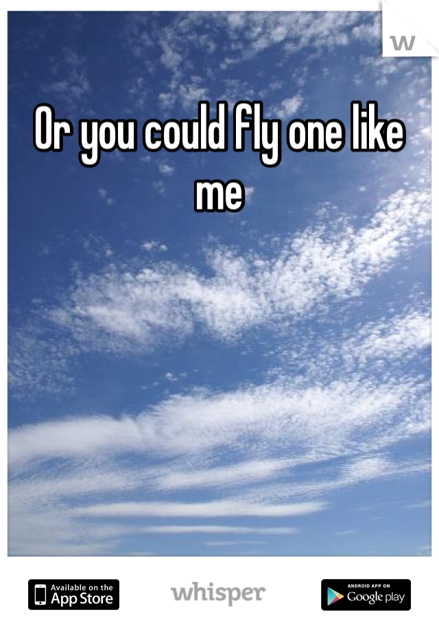 Or you could fly one like me
