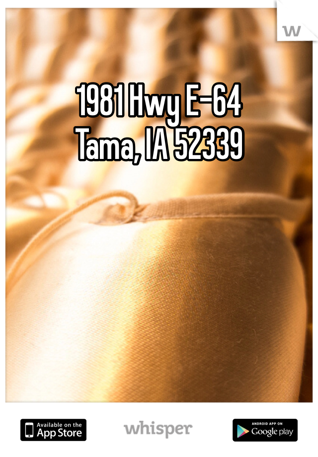 1981 Hwy E-64
Tama, IA 52339
 
