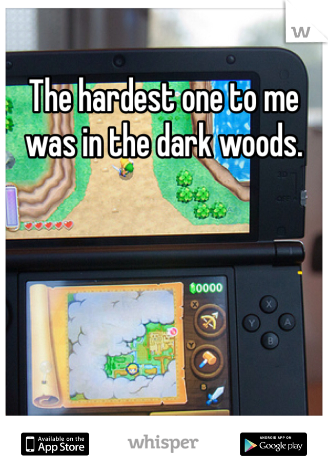 The hardest one to me was in the dark woods. 