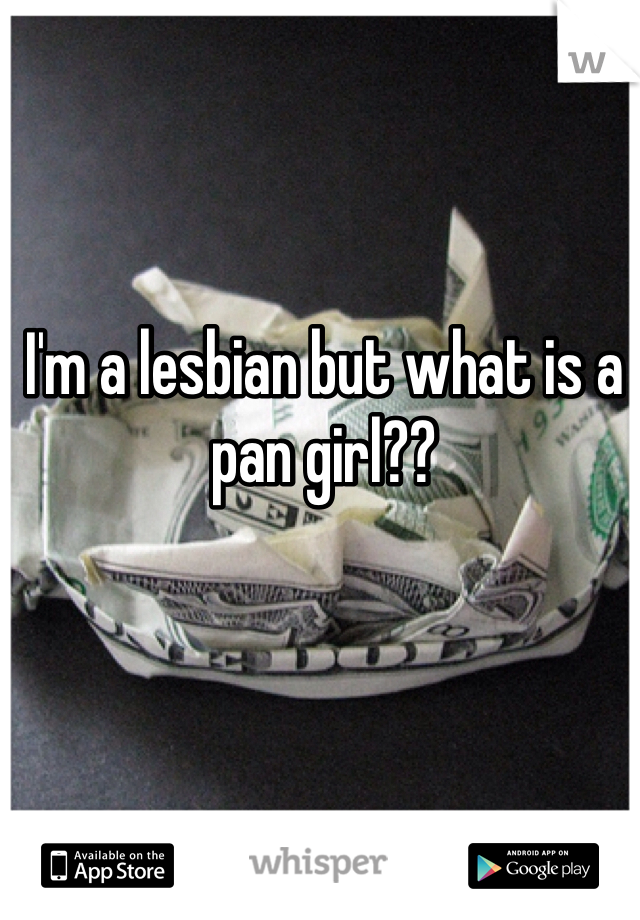 I'm a lesbian but what is a pan girl??