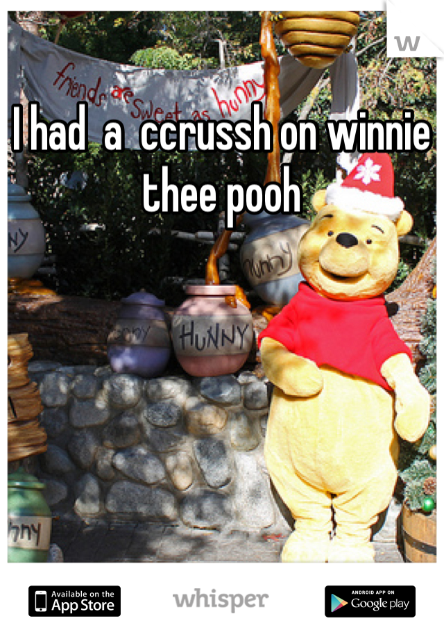 I had  a  ccrussh on winnie thee pooh