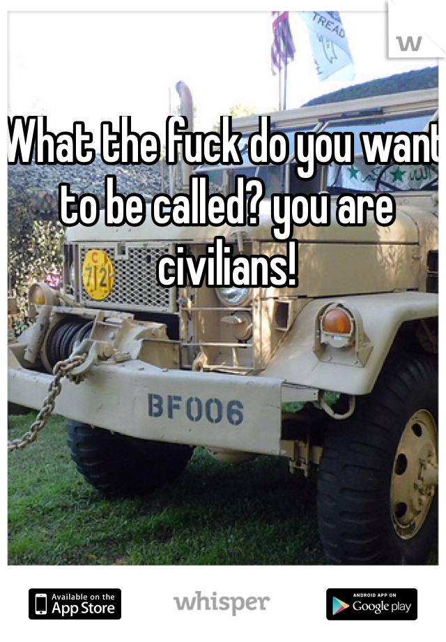 What the fuck do you want to be called? you are civilians!