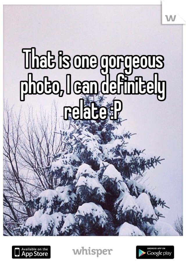 That is one gorgeous photo, I can definitely relate :P