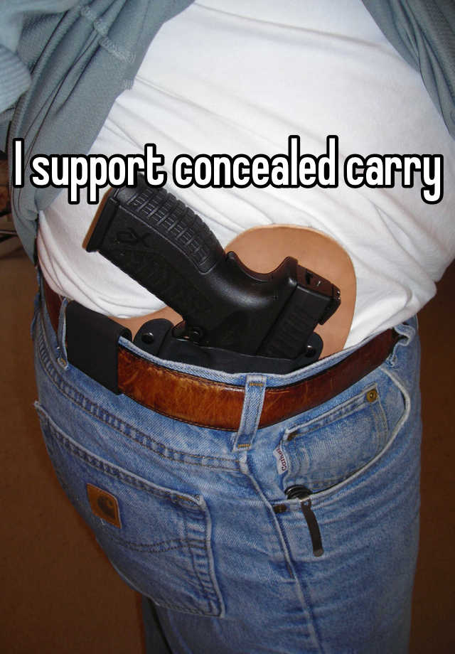 I support concealed carry