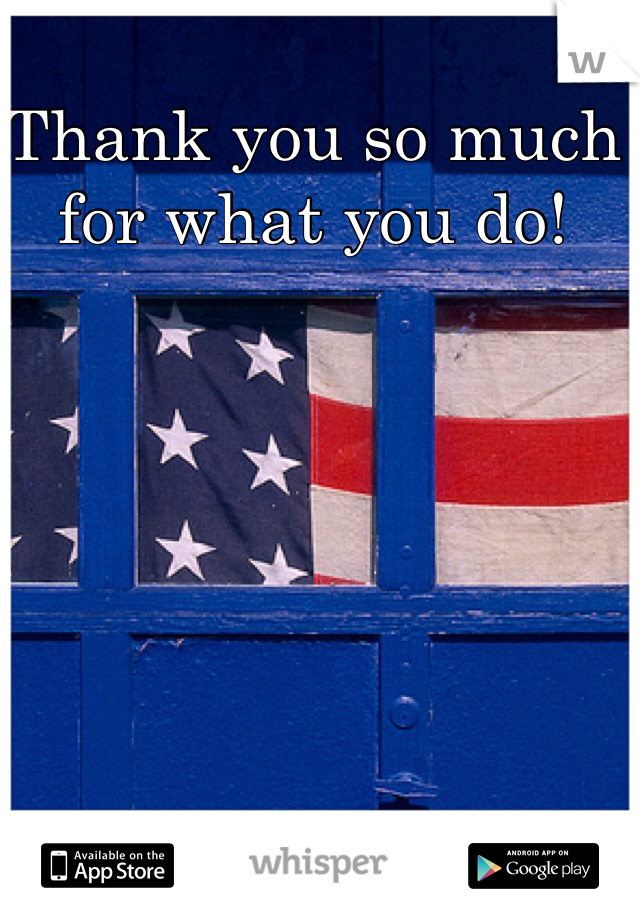 Thank you so much for what you do!