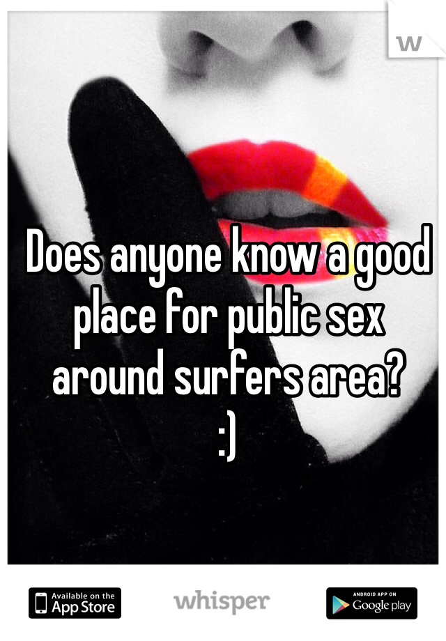 Does anyone know a good place for public sex around surfers area?
:)