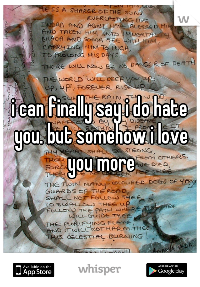 i can finally say i do hate you. but somehow i love you more