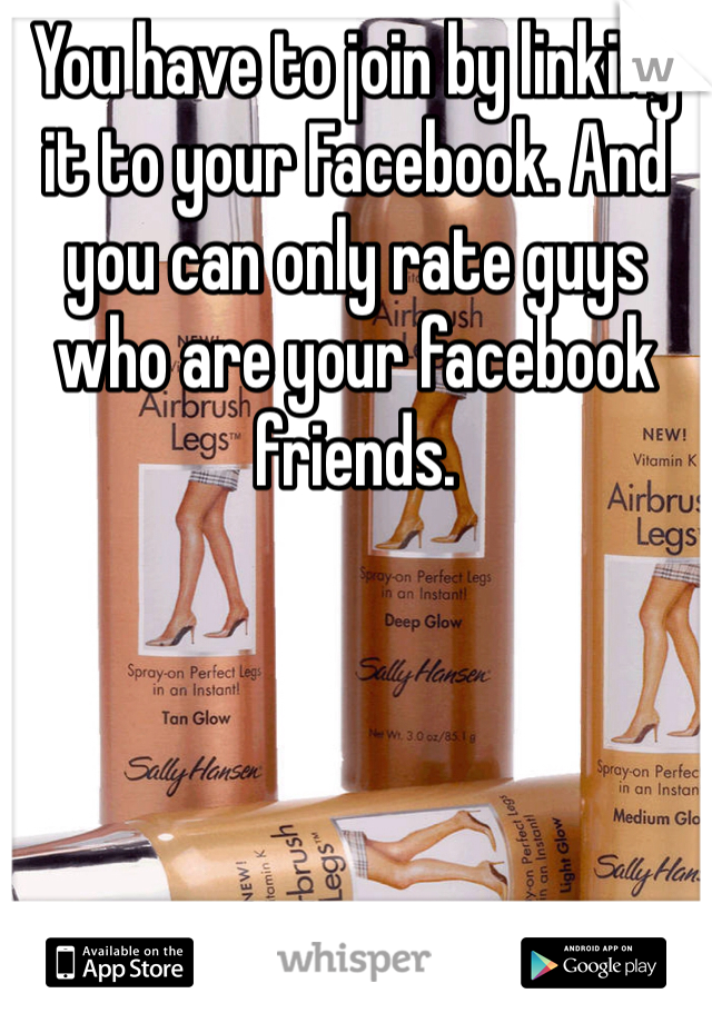 You have to join by linking it to your Facebook. And you can only rate guys who are your facebook friends.