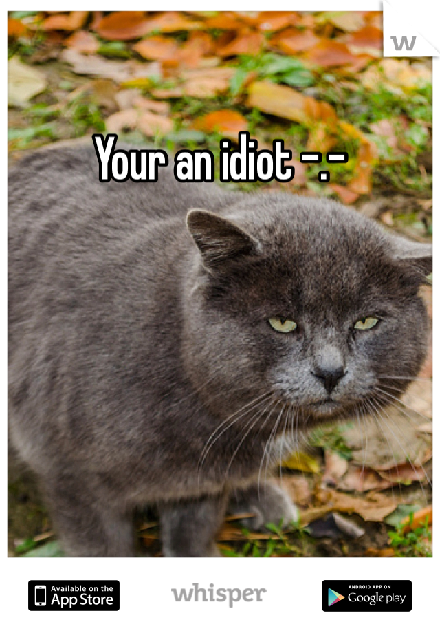 Your an idiot -.-