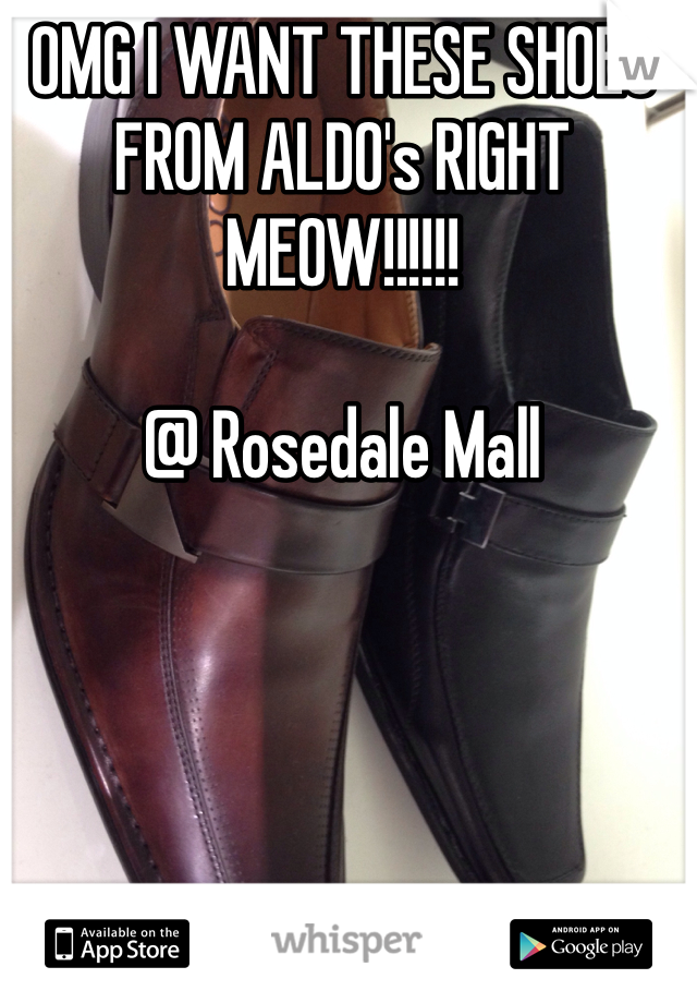 OMG I WANT THESE SHOES FROM ALDO's RIGHT MEOW!!!!!!

@ Rosedale Mall