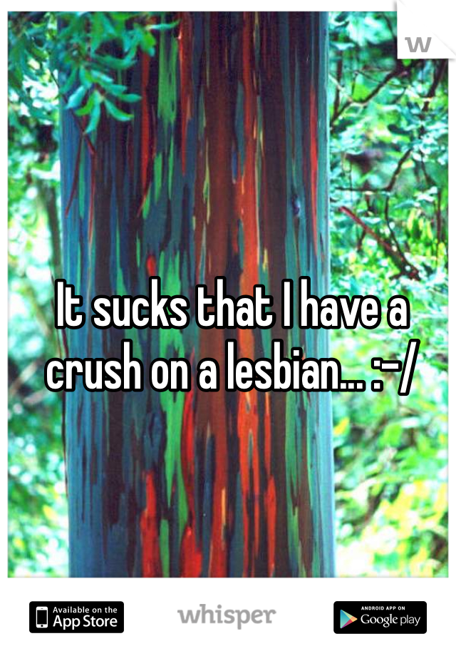 It sucks that I have a crush on a lesbian... :-/