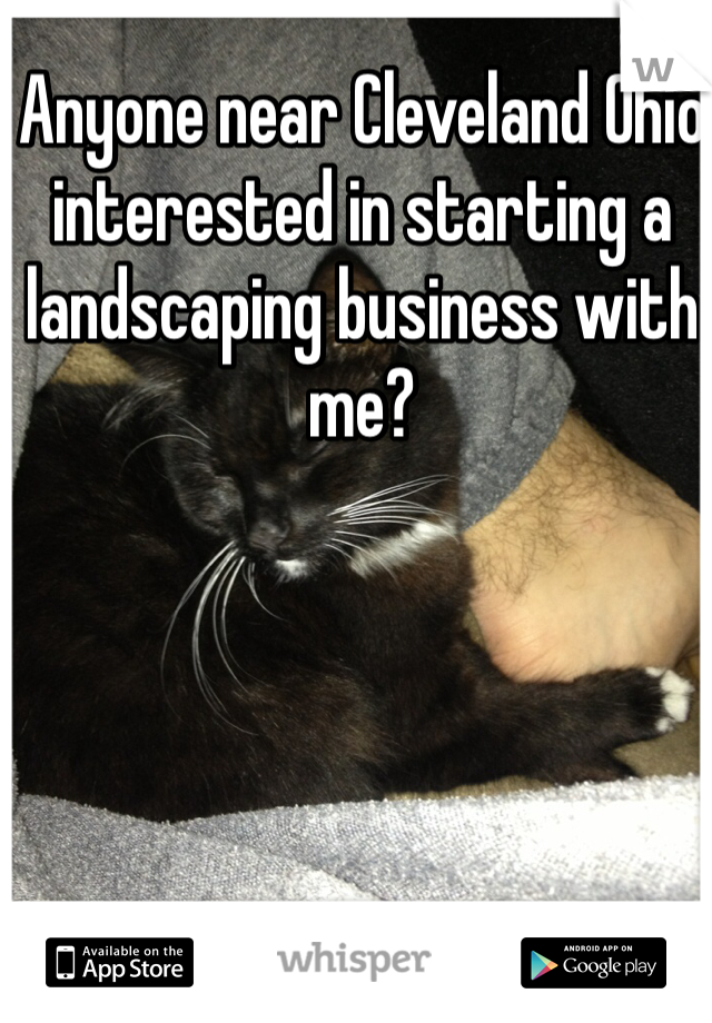 Anyone near Cleveland Ohio interested in starting a landscaping business with me?