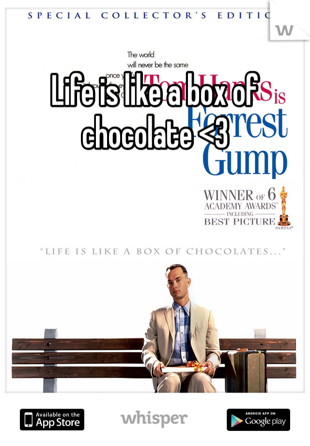 Life is like a box of chocolate <3
