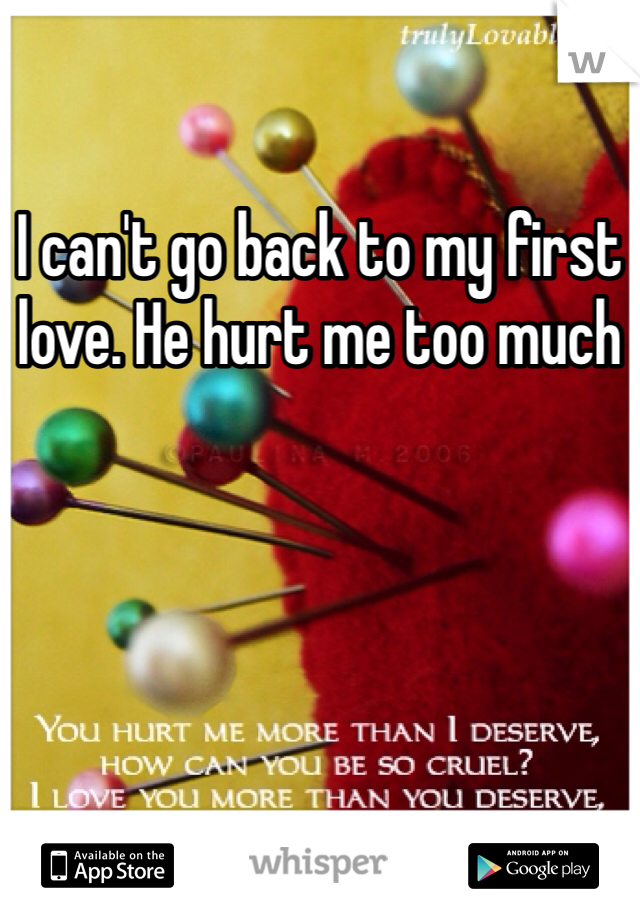 I can't go back to my first love. He hurt me too much 