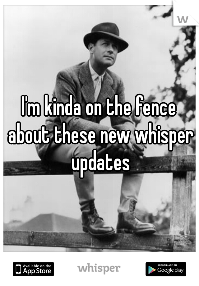 I'm kinda on the fence about these new whisper updates