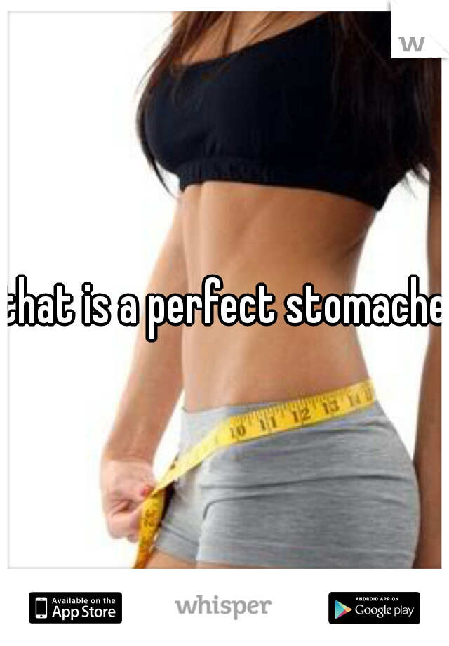 that is a perfect stomache 