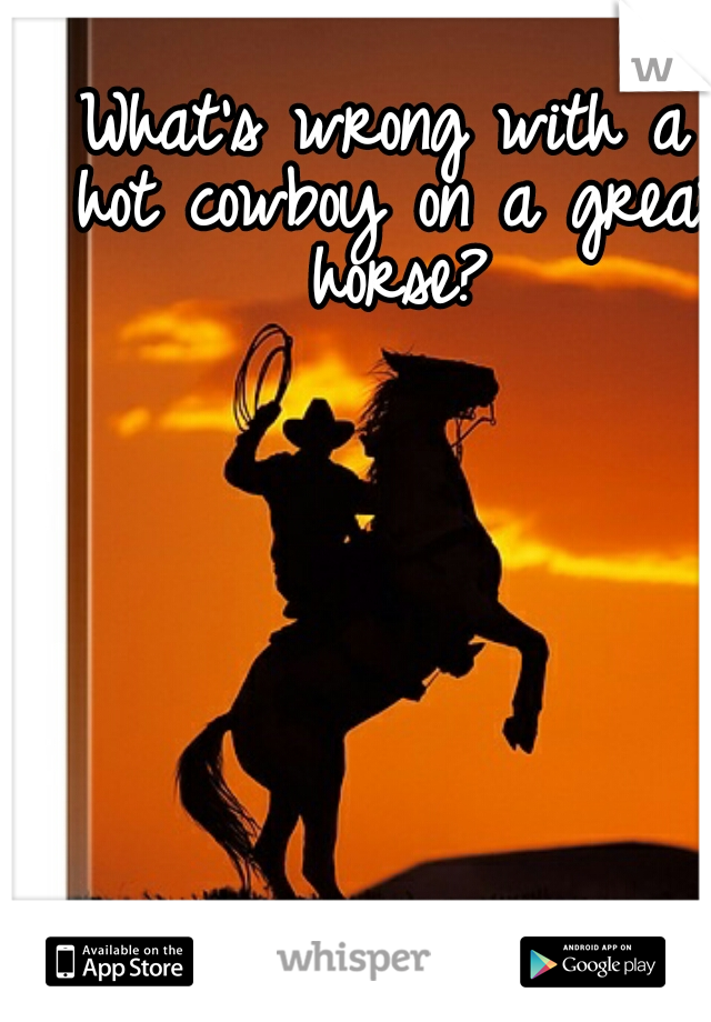 What's wrong with a hot cowboy on a great horse?