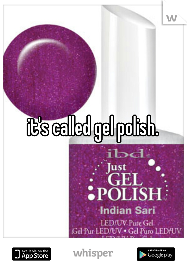 it's called gel polish.