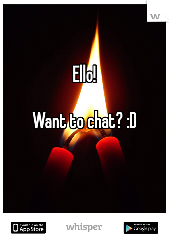 Ello!

Want to chat? :D