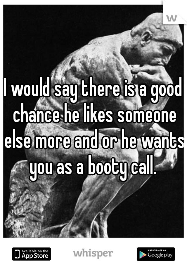 I would say there is a good chance he likes someone else more and or he wants you as a booty call. 